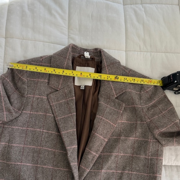 Madewell Larsen Oversized Plaid Blazer -  Size Small - Herringbone - Picture 4 of 7